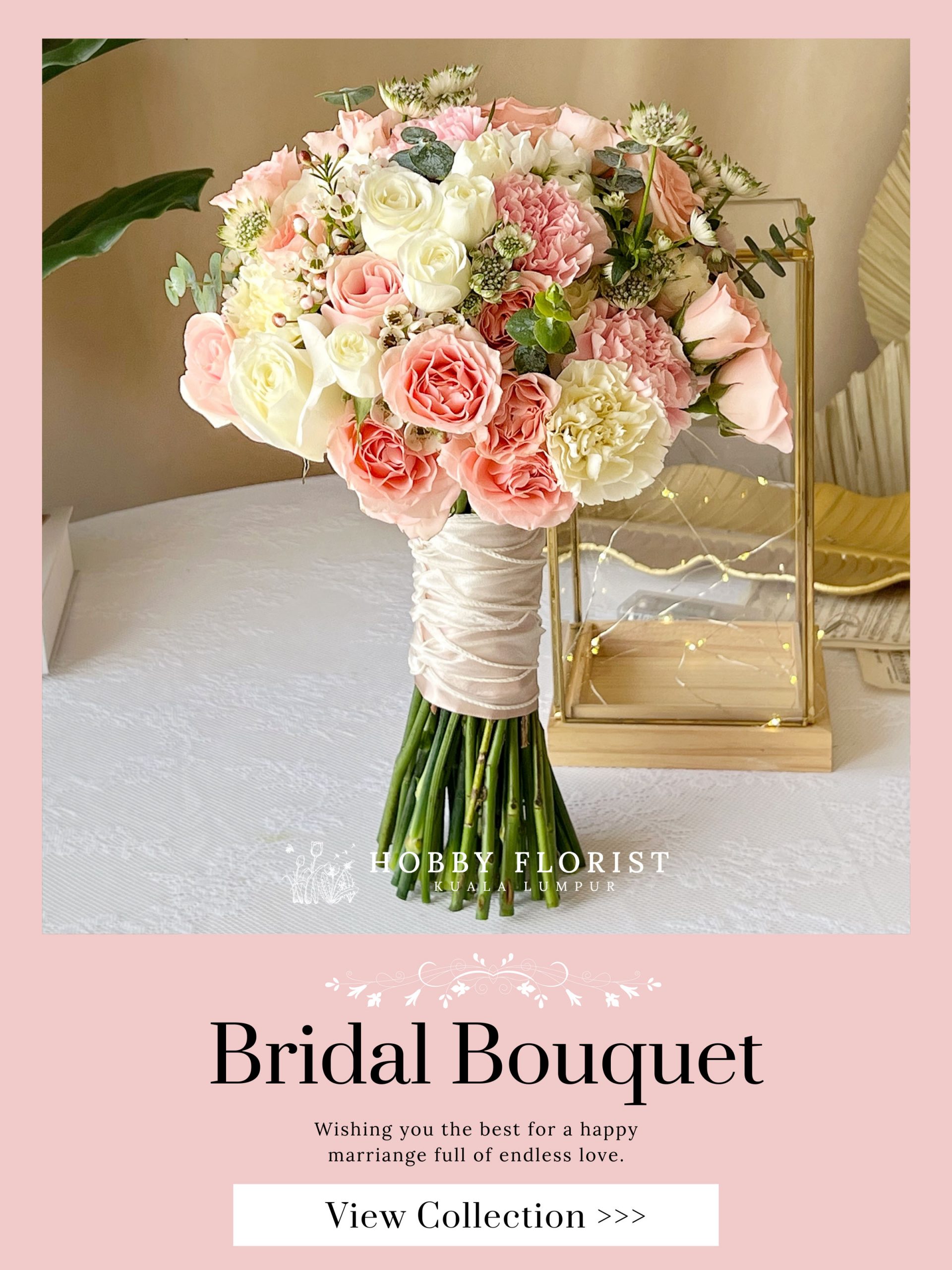 Bridal Bouquet  Flower Delivery Kuala Lumpur - Hobby Florist KL